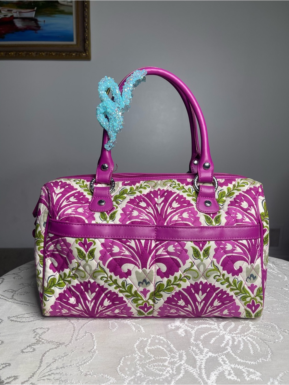 Vera Bradley Mini Loft Duffel Bag - Retired Julep Tulip Print